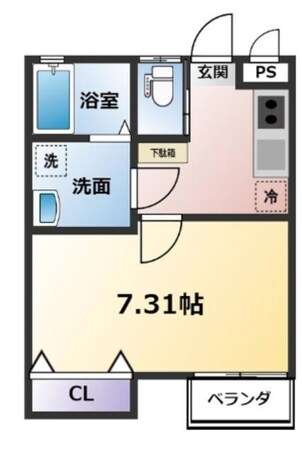 アフェット松戸の物件間取画像